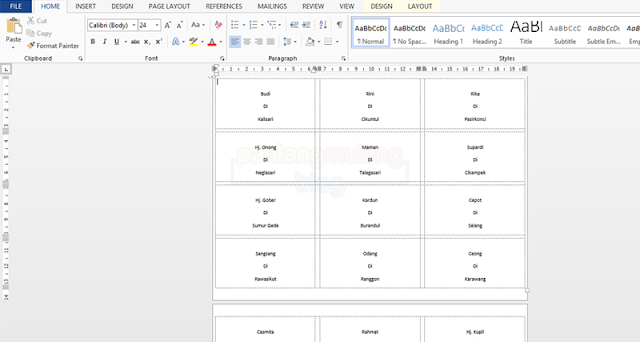 Cara Membuat Label Undangan Di Word Secara Otomatis Dengan